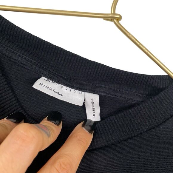 Asos Design Womens 4 Blck Weekend Collective Crew Neck‎ Long Sleeve WP284 - Picture 6 of 6